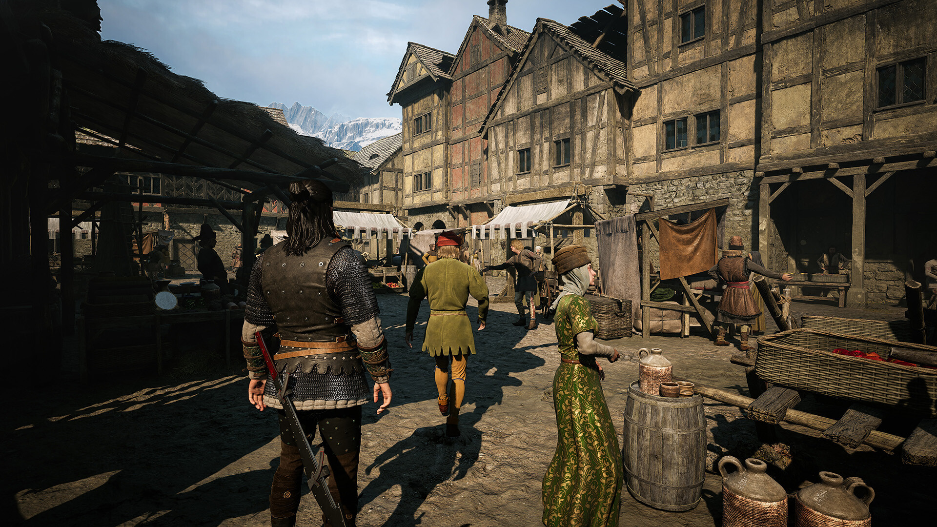 Official The Blood of Dawnwalker screenshot from Steam showing another action scene with Coen and enemies.