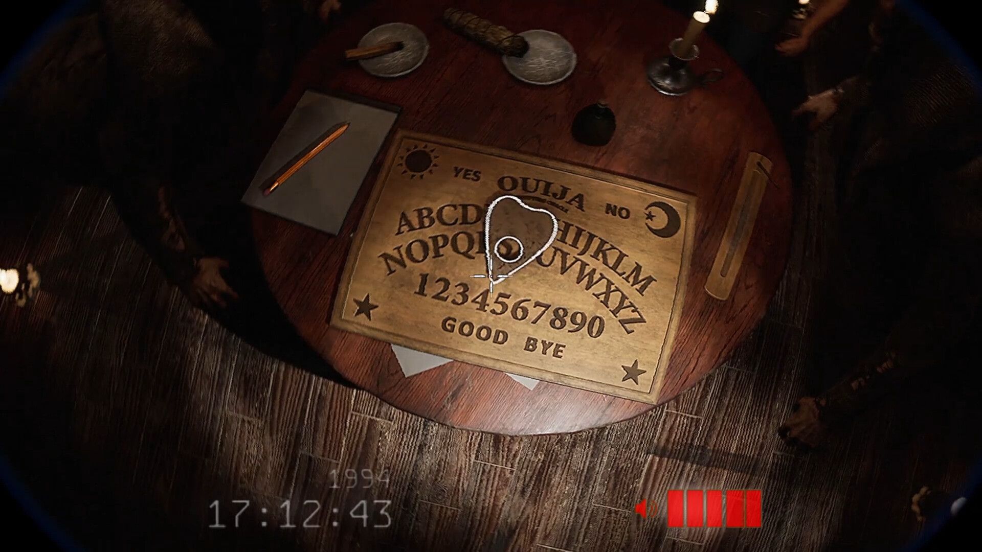 Official WE ARE SO DEAD screenshot showing a tense interior scene with players navigating the haunted environment.