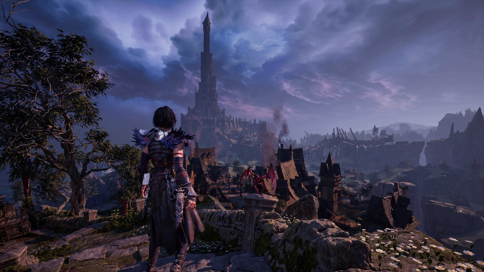 Official Warlock: Dungeons & Dragons screenshot showing Kaatri exploring a dark location with magic lighting the scene.